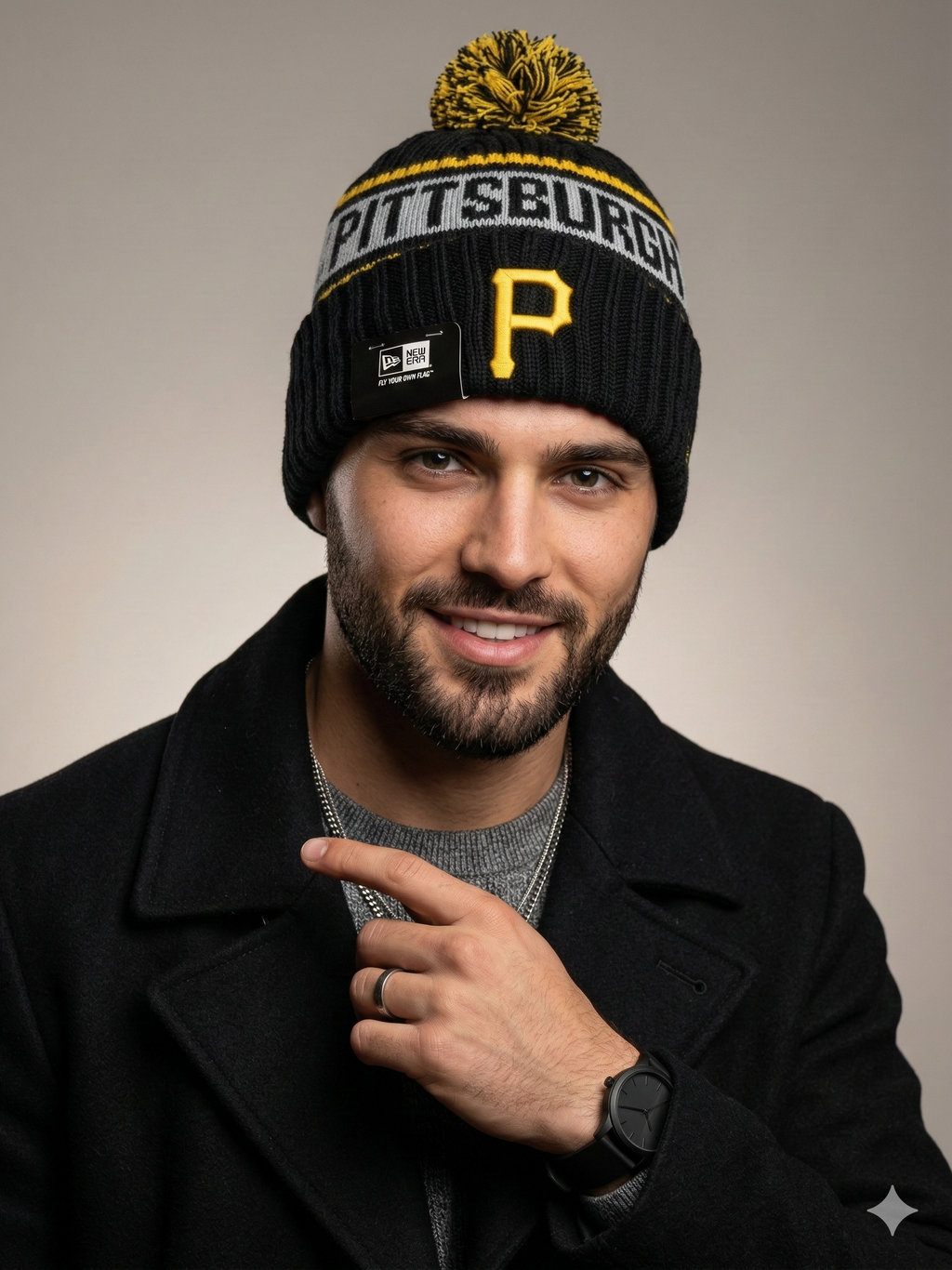 New Era MLB Pom Pom Knit Cuff Winter Beanie