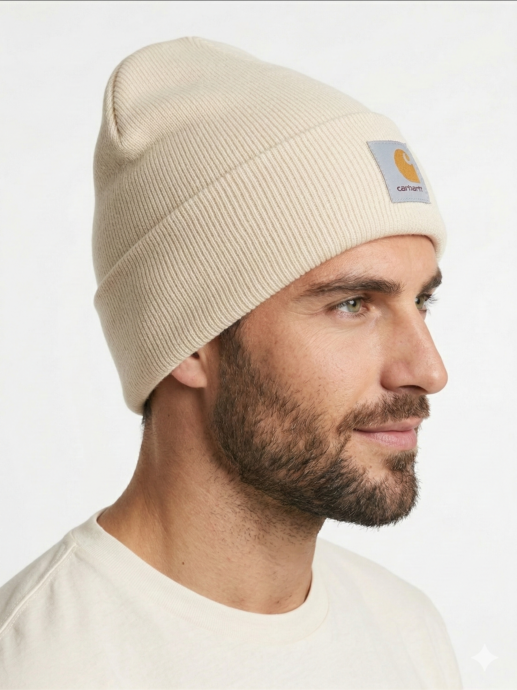 Carhartt Flat Beanie with Grey Mountain Patch