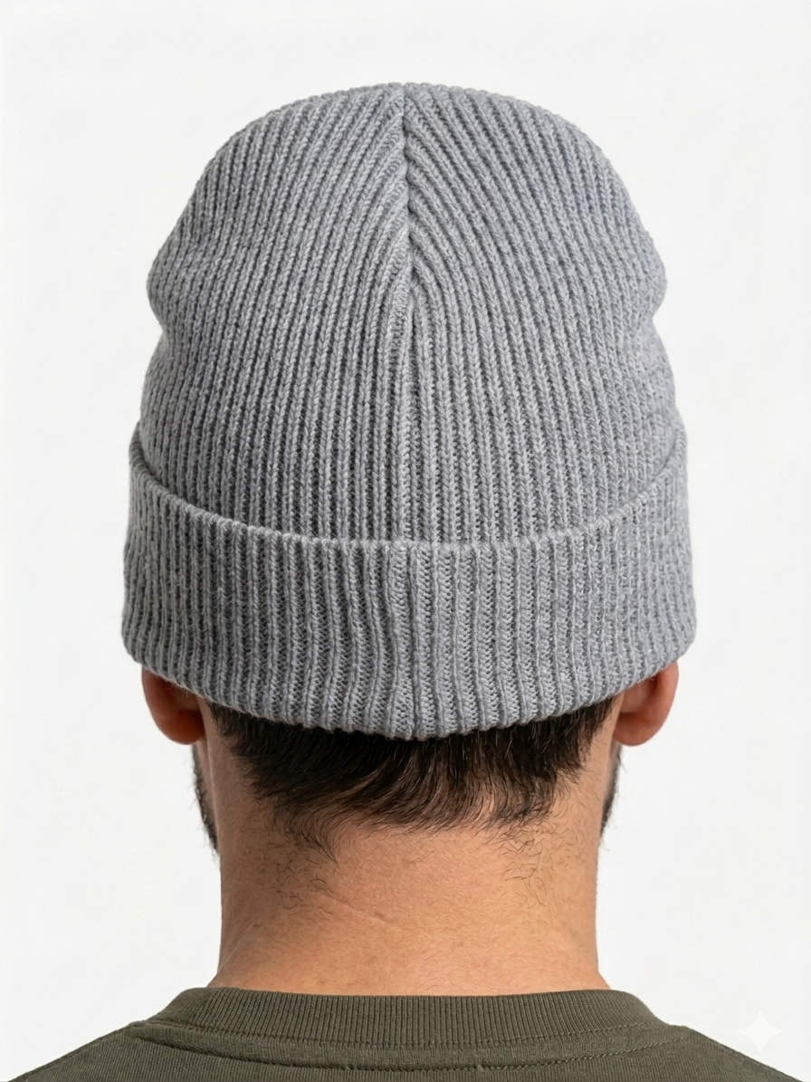 Carhartt WIP Essential Ribbed Knit Beanie with Brown Logo