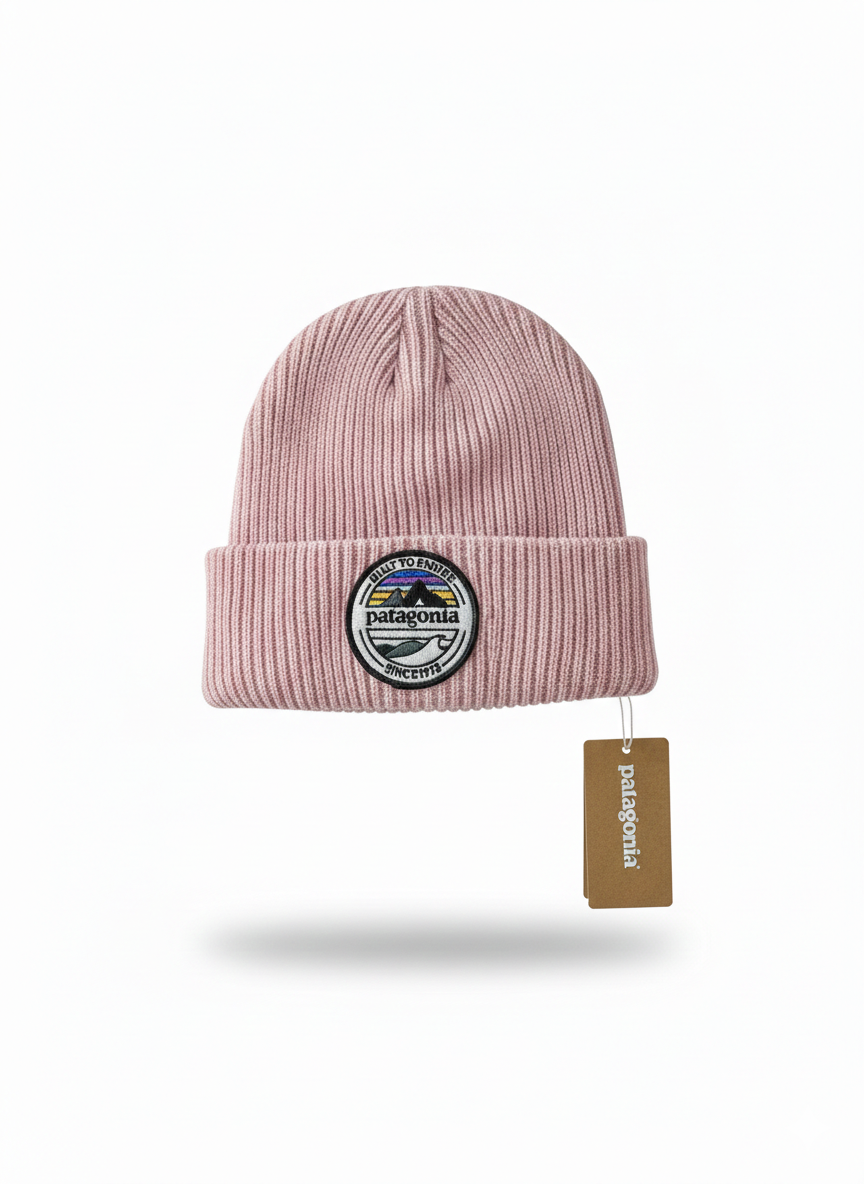 Patagonia Since 1973 Logo Ribbed Knit Cuffed Beanie