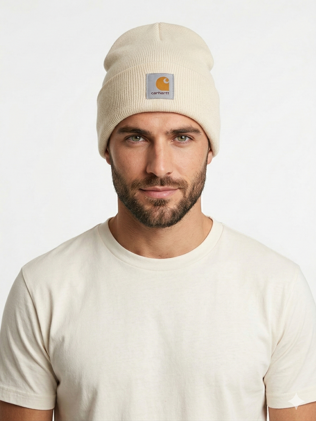Carhartt Flat Beanie with Grey Mountain Patch