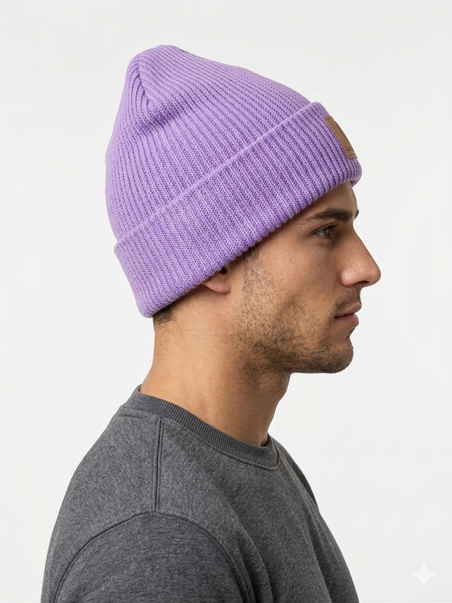 Carhartt WIP Essential Ribbed Knit Beanie with Brown Logo