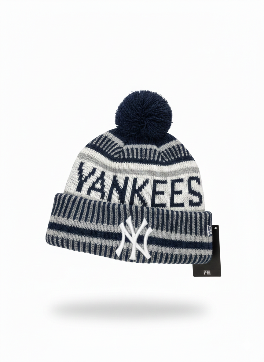 New Era MLB Pom Pom Knit Cuff Winter Beanie