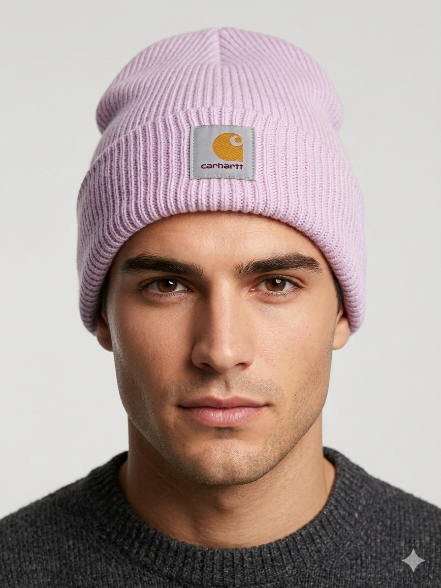 Carhartt Knit Beanie with Grey Logo Patch