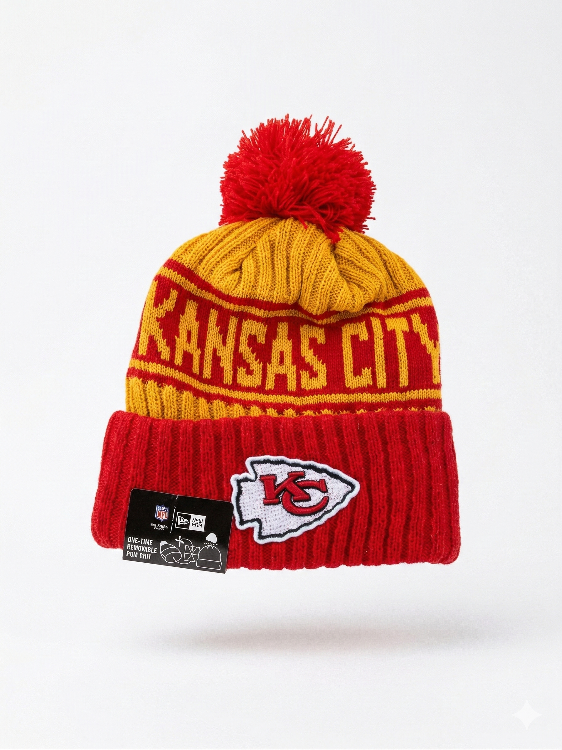 New Era MLB Pom Pom Knit Cuff Winter Beanie