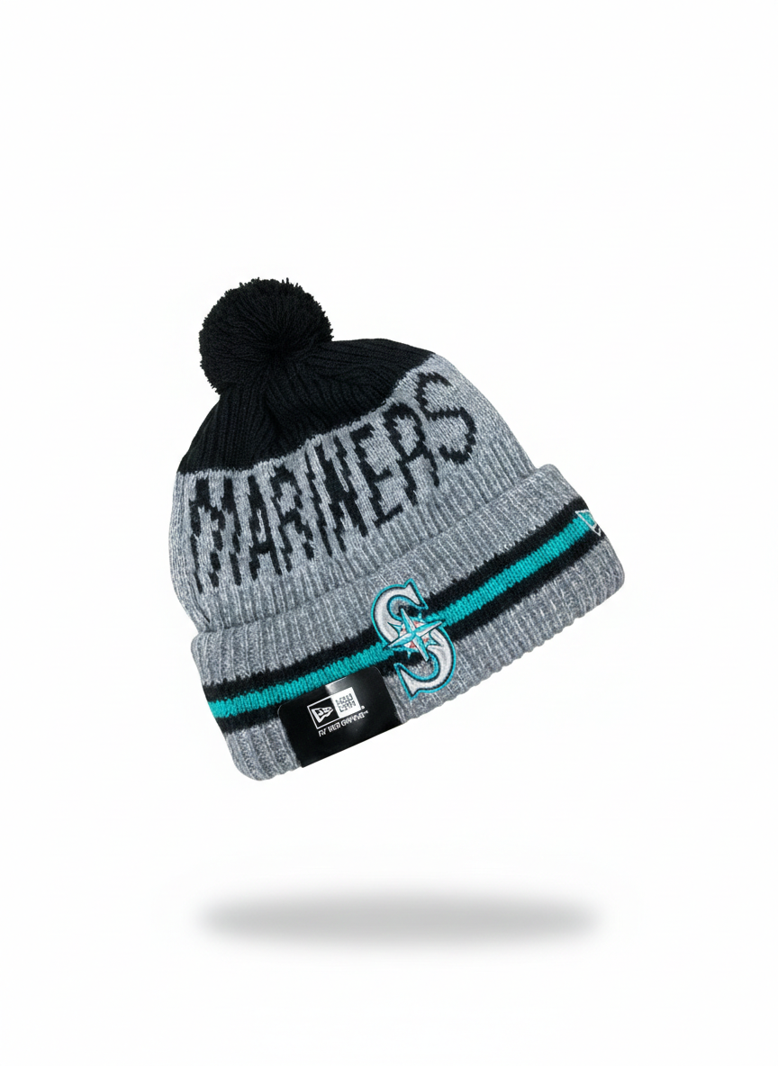 New Era MLB Pom Pom Knit Cuff Winter Beanie