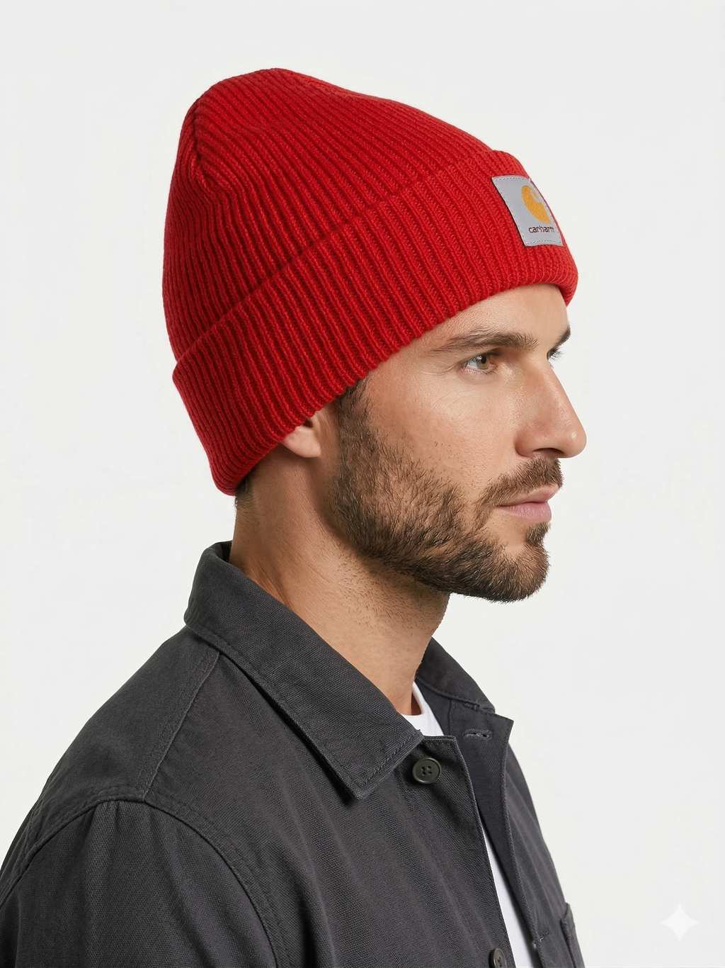 Carhartt Knit Beanie with Grey Logo Patch