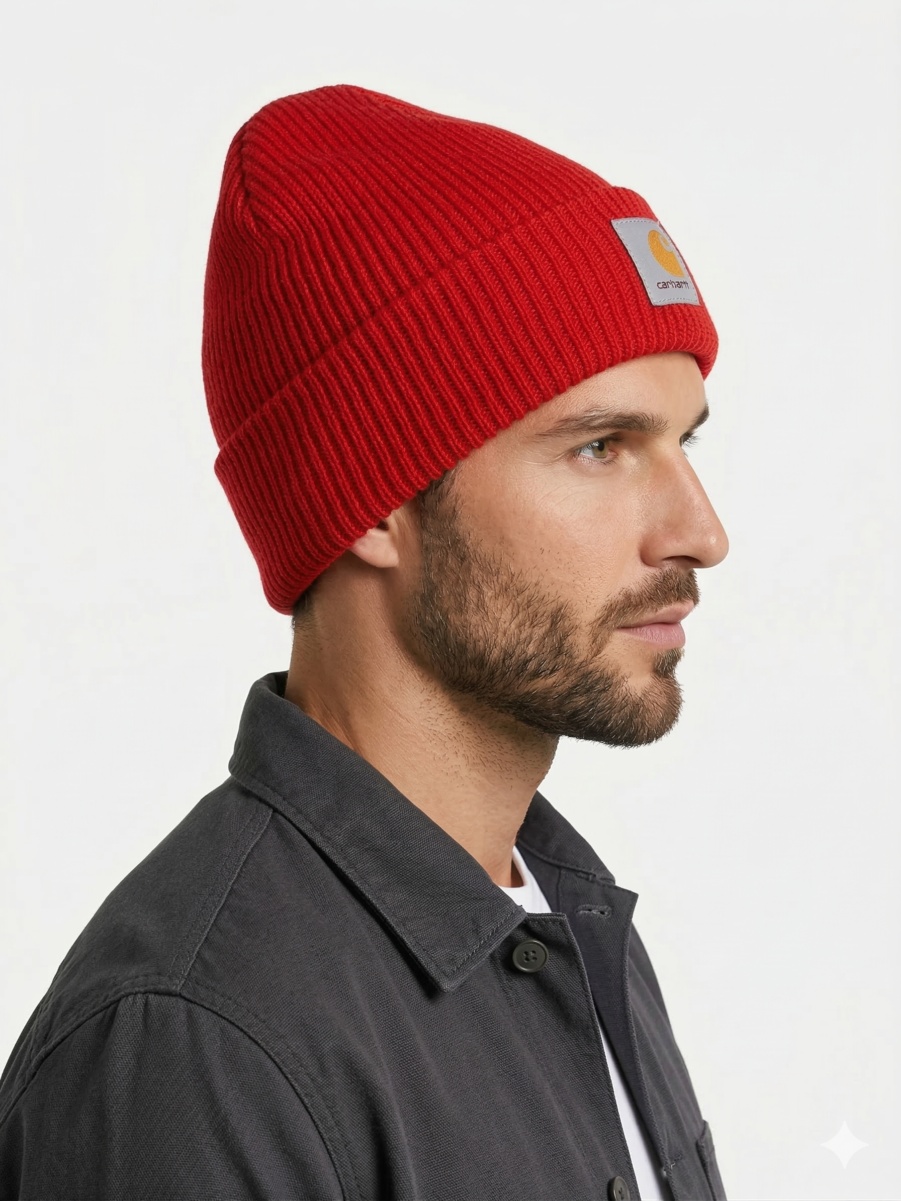 Carhartt Knit Beanie with Grey Logo Patch