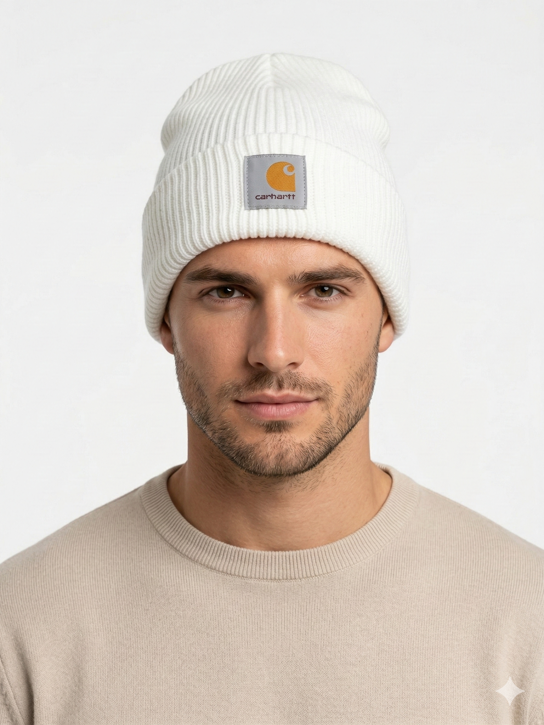 Carhartt Knit Beanie with Grey Logo Patch