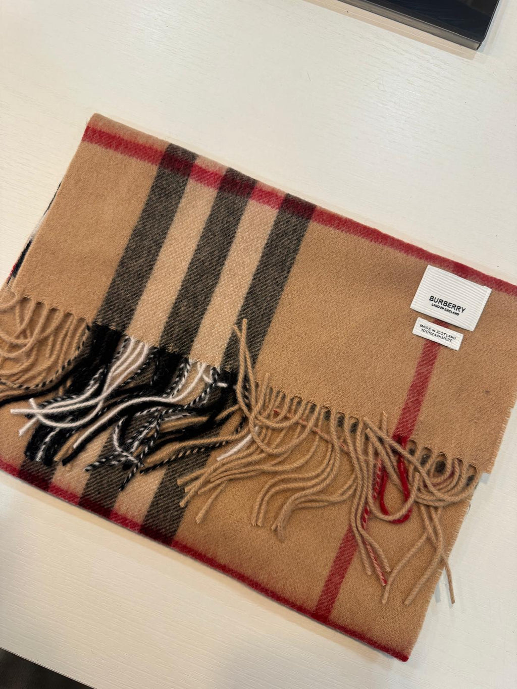 Cashmere Check Scarf