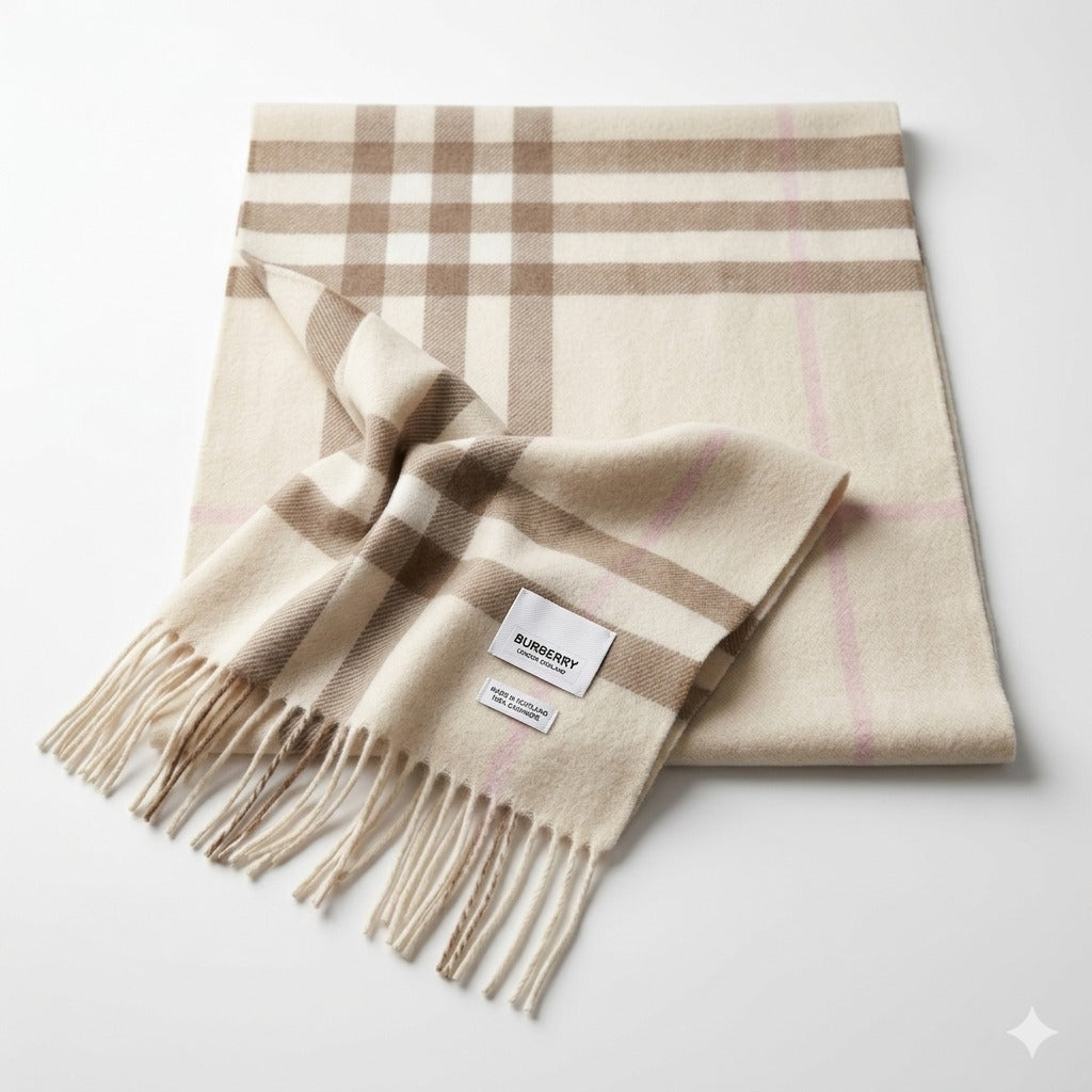 Cashmere Check Scarf