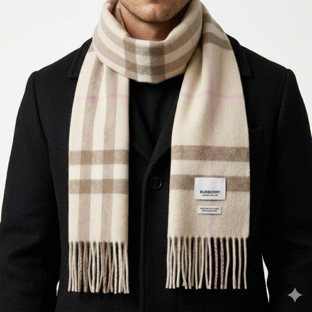 Cashmere Check Scarf