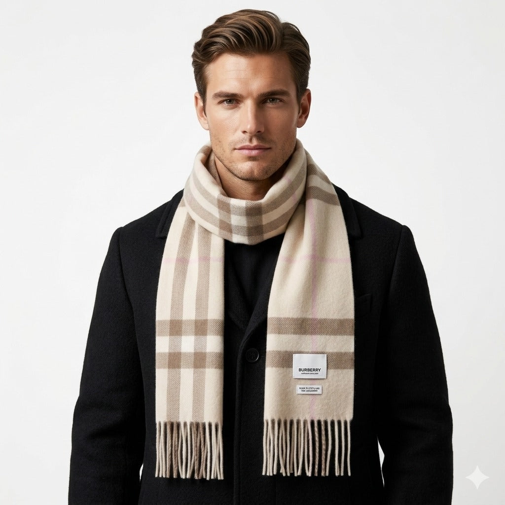 Cashmere Check Scarf