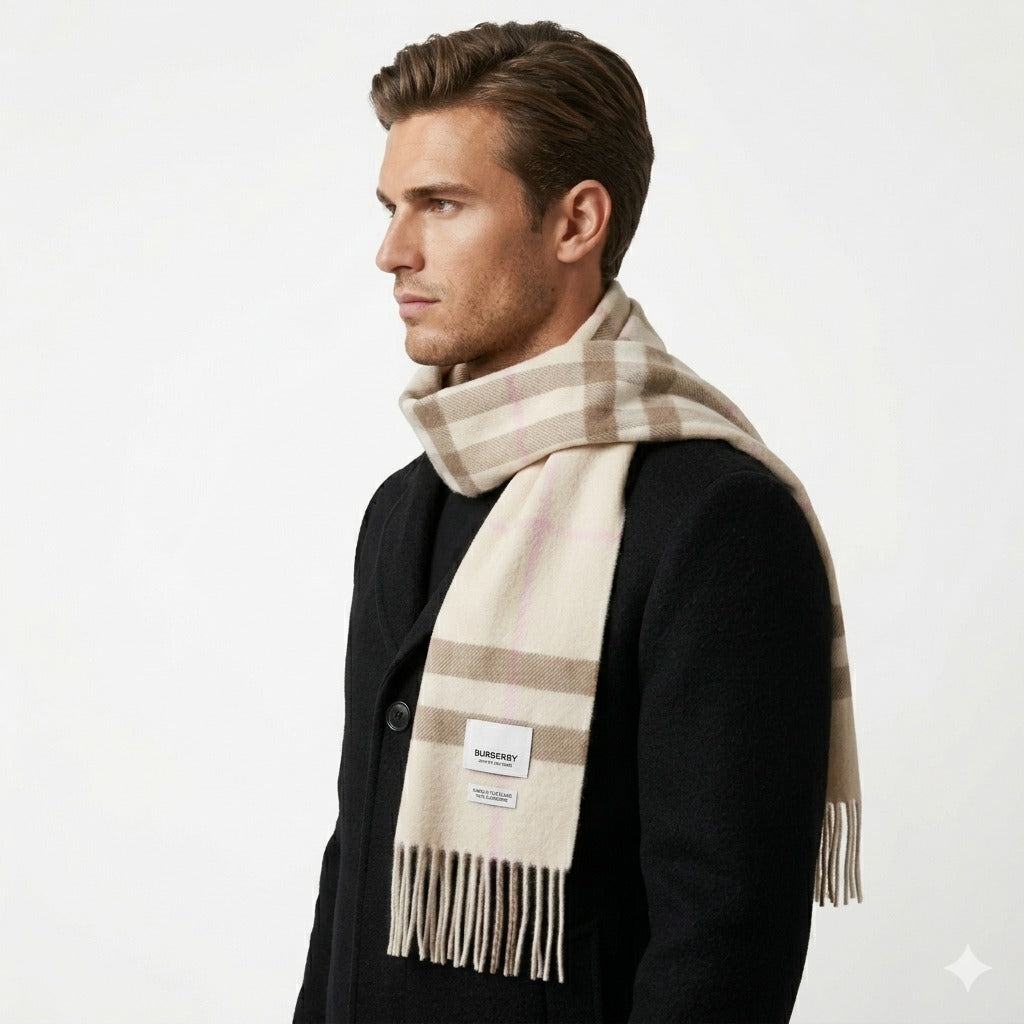 Cashmere Check Scarf