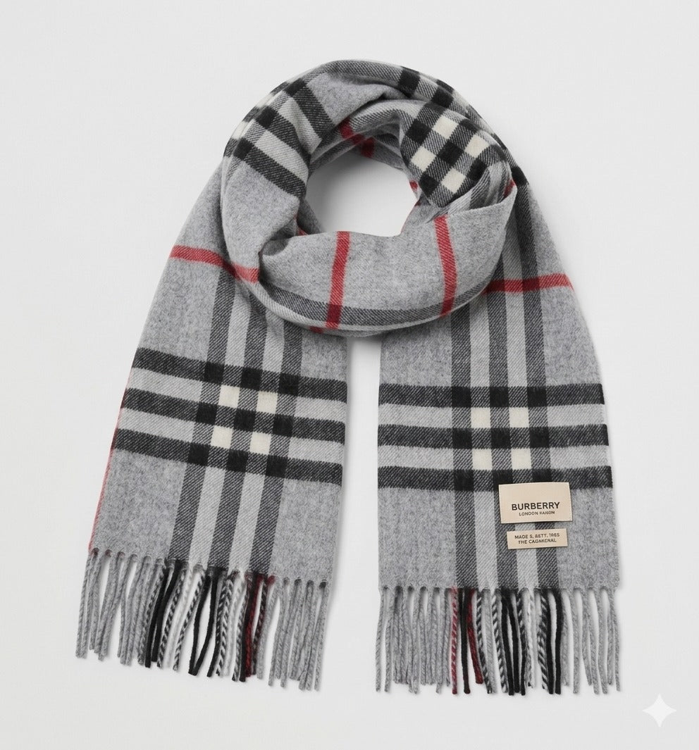 Cashmere Check Scarf