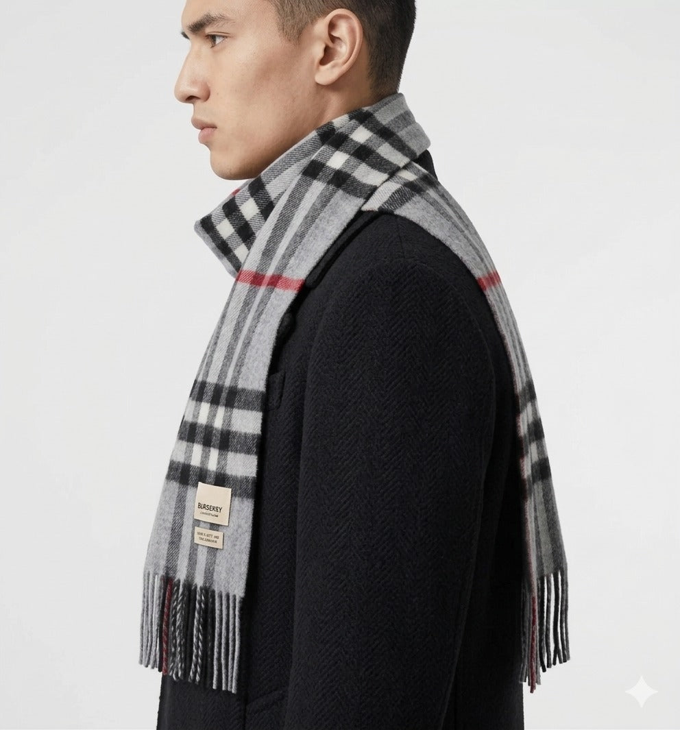 Cashmere Check Scarf