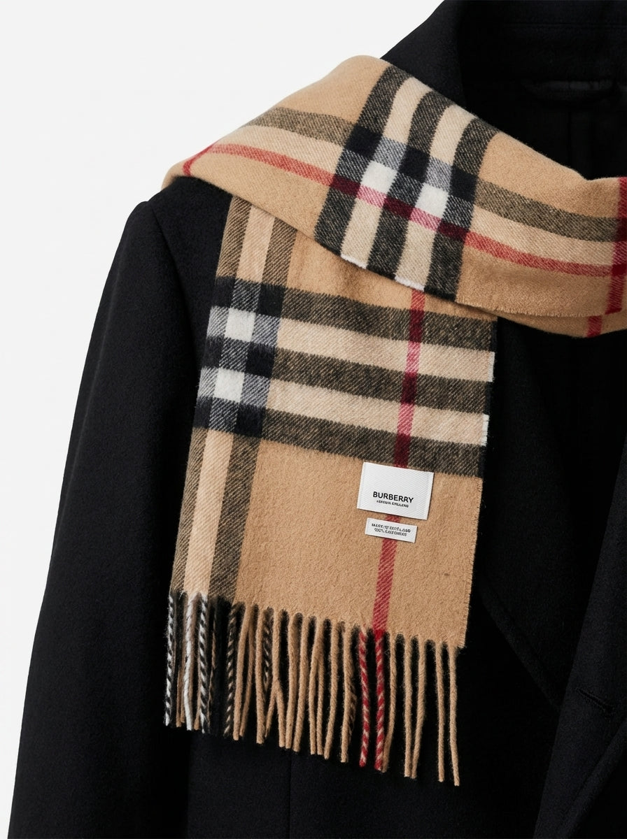 Cashmere Check Scarf