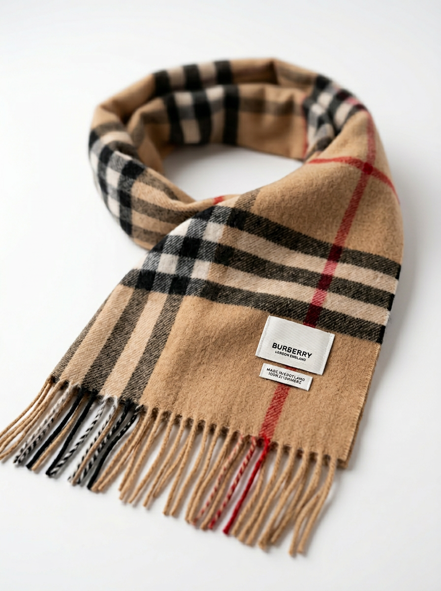 Cashmere Check Scarf