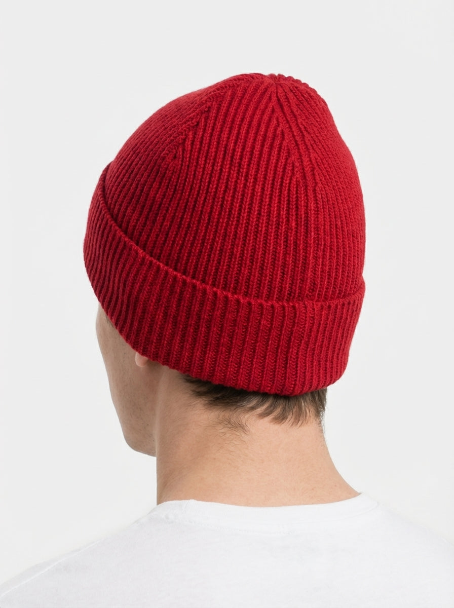 Polo Ralph Lauren Signature Pony Ribbed Beanie with White Logo