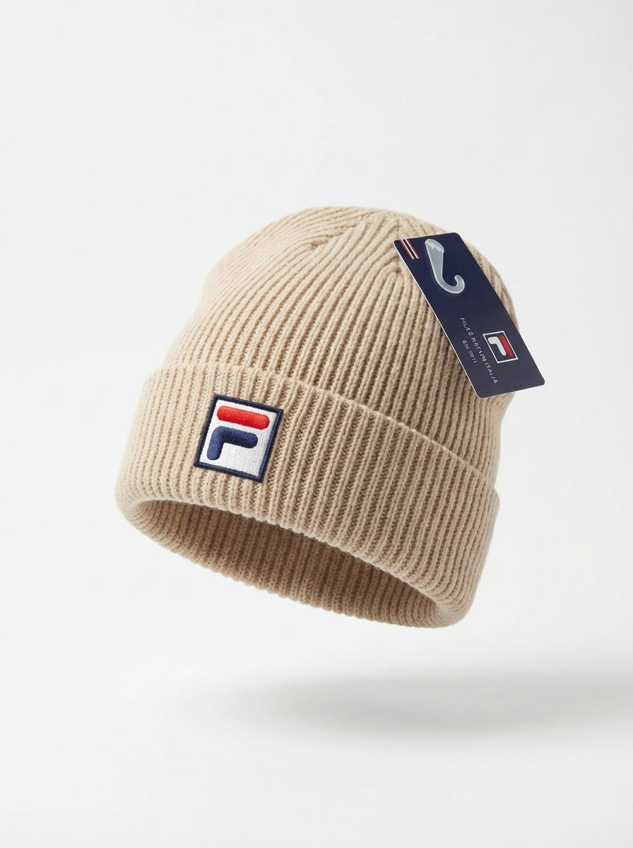 Fila Vintage Ribbed Knit Beanie