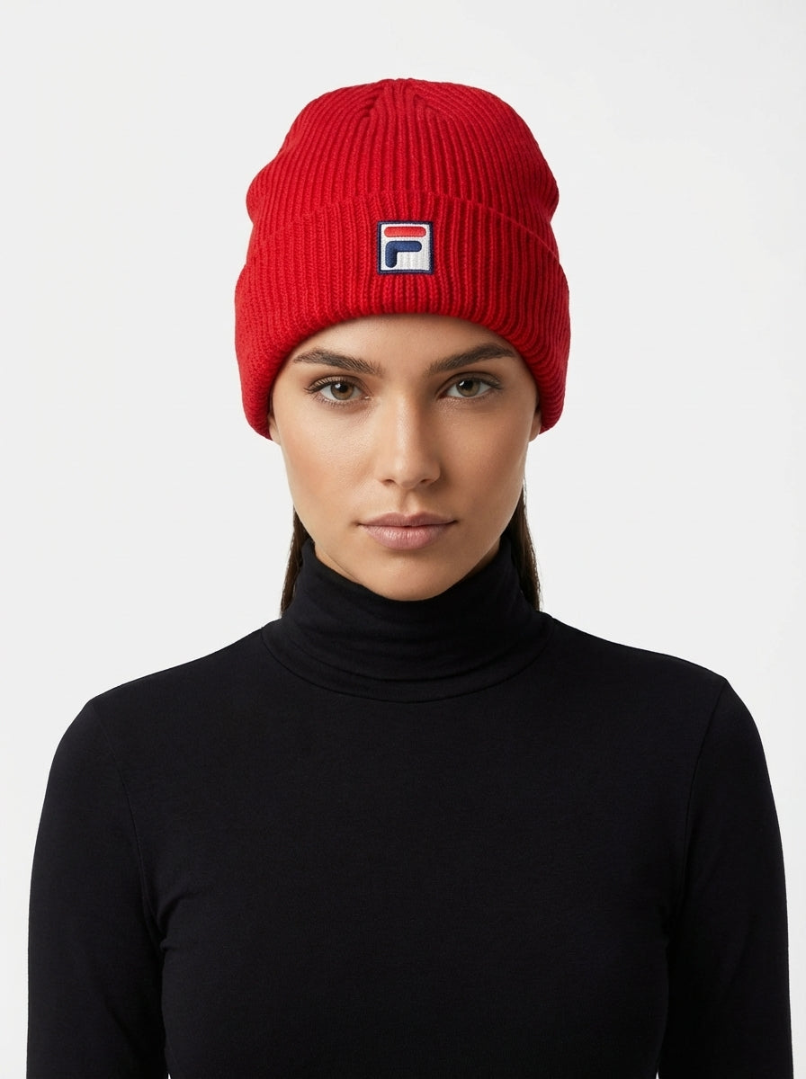 Fila Vintage Ribbed Knit Beanie