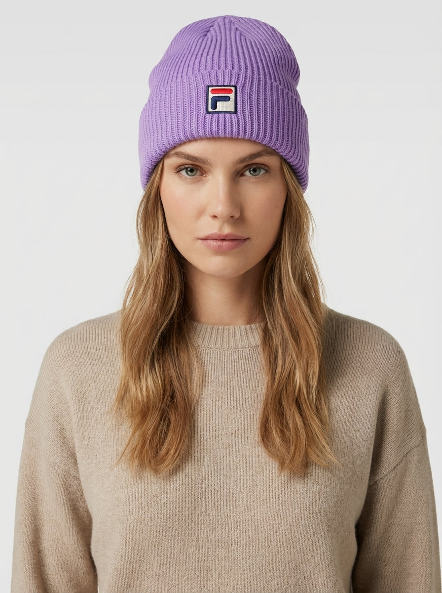 Fila Vintage Ribbed Knit Beanie
