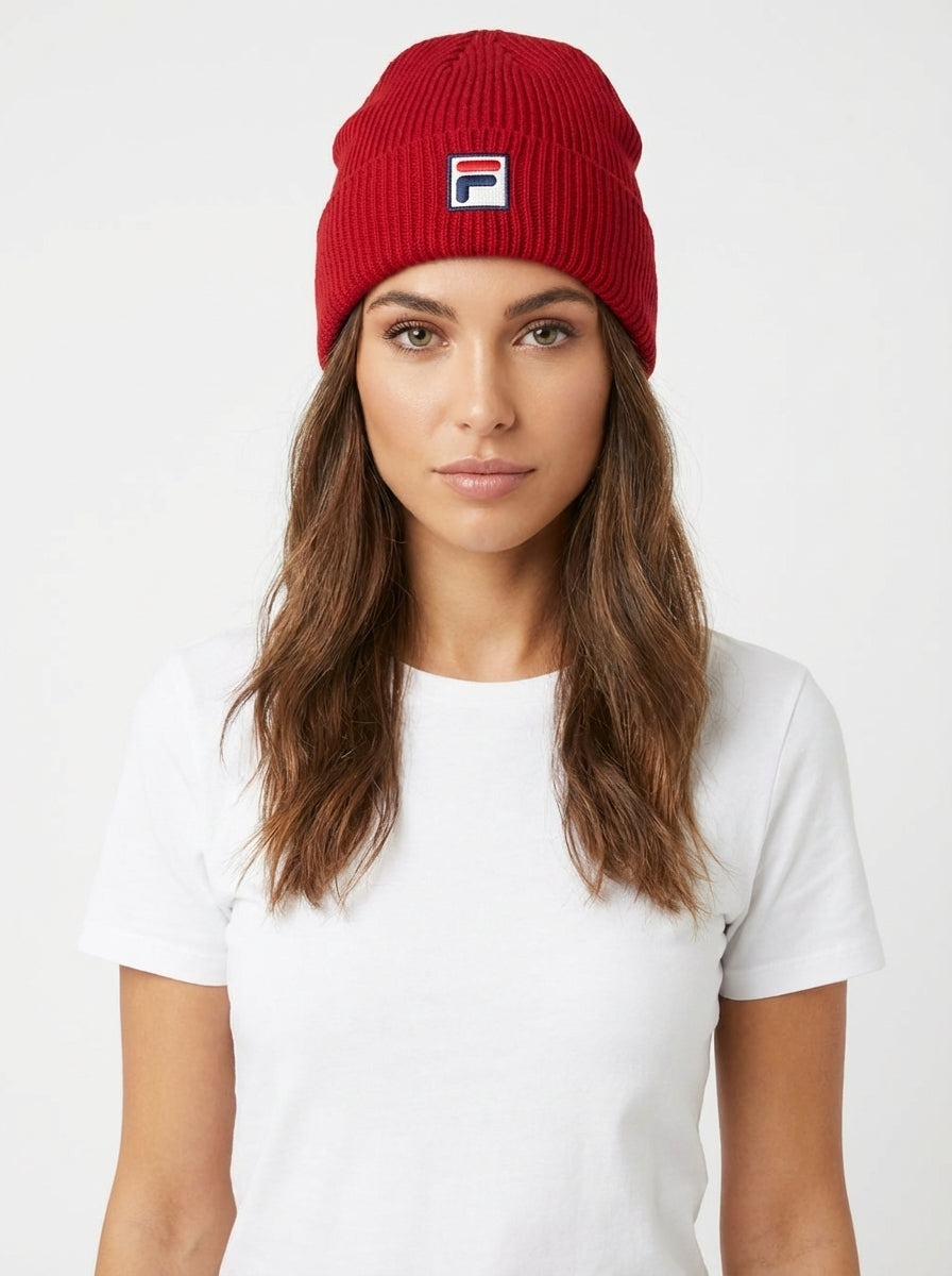 Fila Vintage Ribbed Knit Beanie