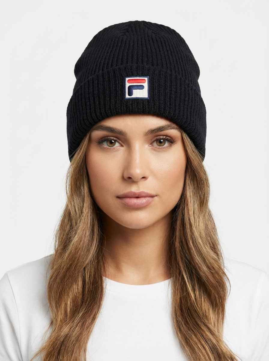 Fila Vintage Ribbed Knit Beanie