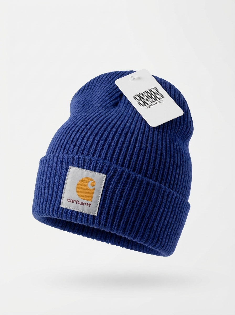 Carhartt Knit Beanie with Grey Logo Patch