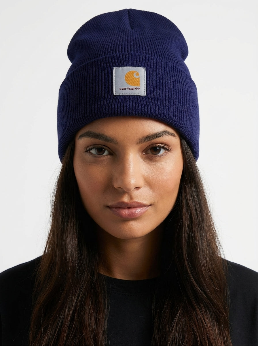 Carhartt Knit Beanie with Grey Logo Patch