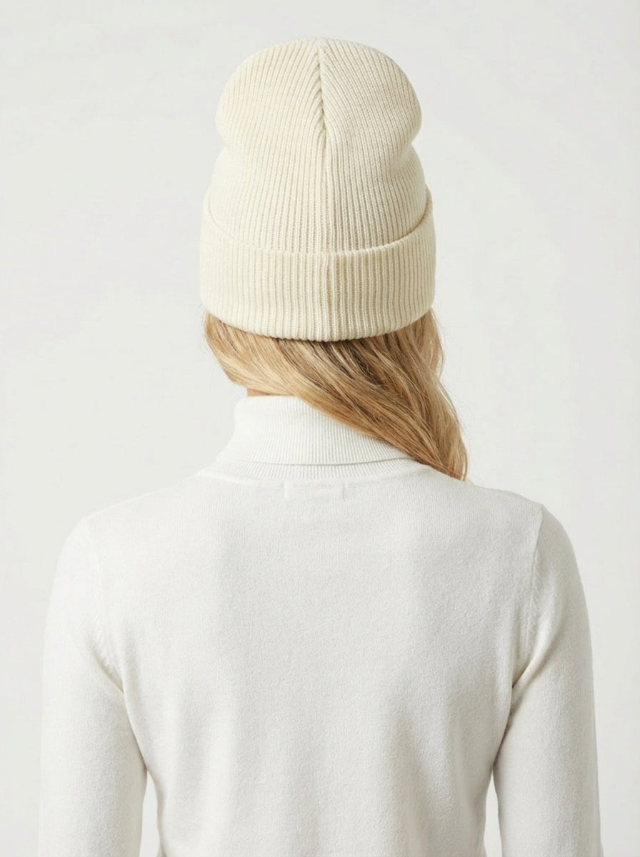 Carhartt WIP Essential Ribbed Knit Beanie with Brown Logo