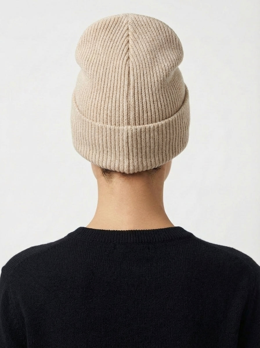 Carhartt WIP Essential Ribbed Knit Beanie with Brown Logo