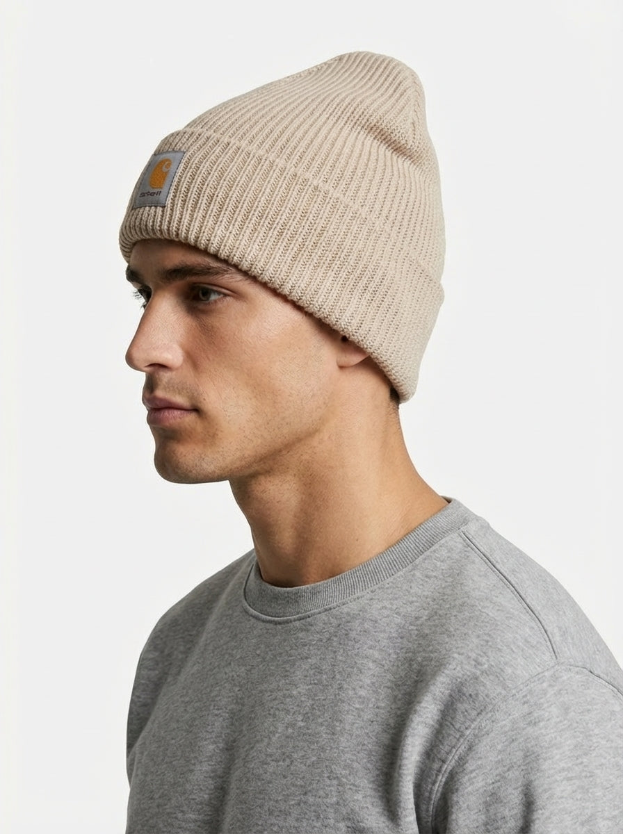 Carhartt Knit Beanie with Grey Logo Patch