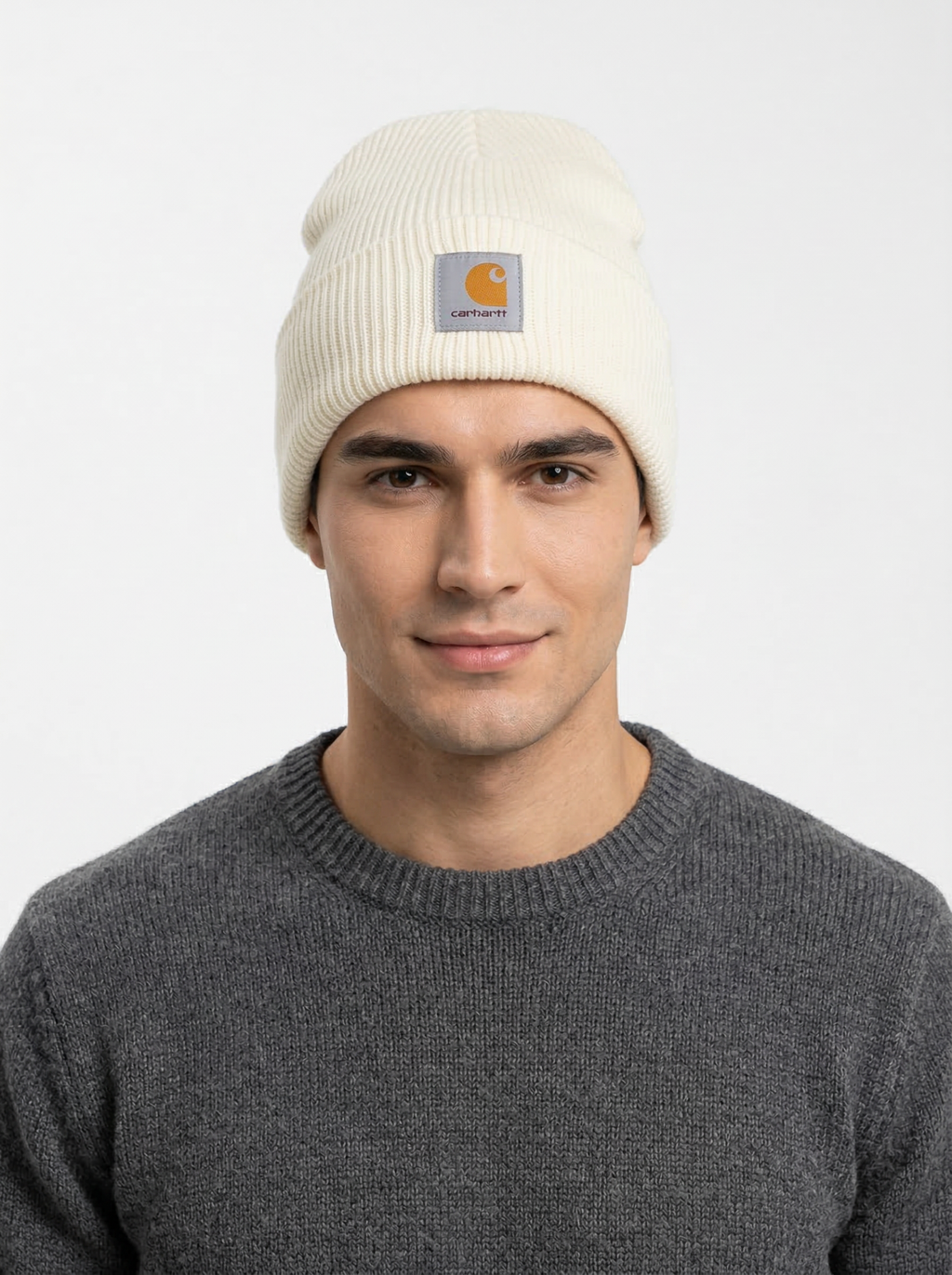 Carhartt Knit Beanie with Grey Logo Patch
