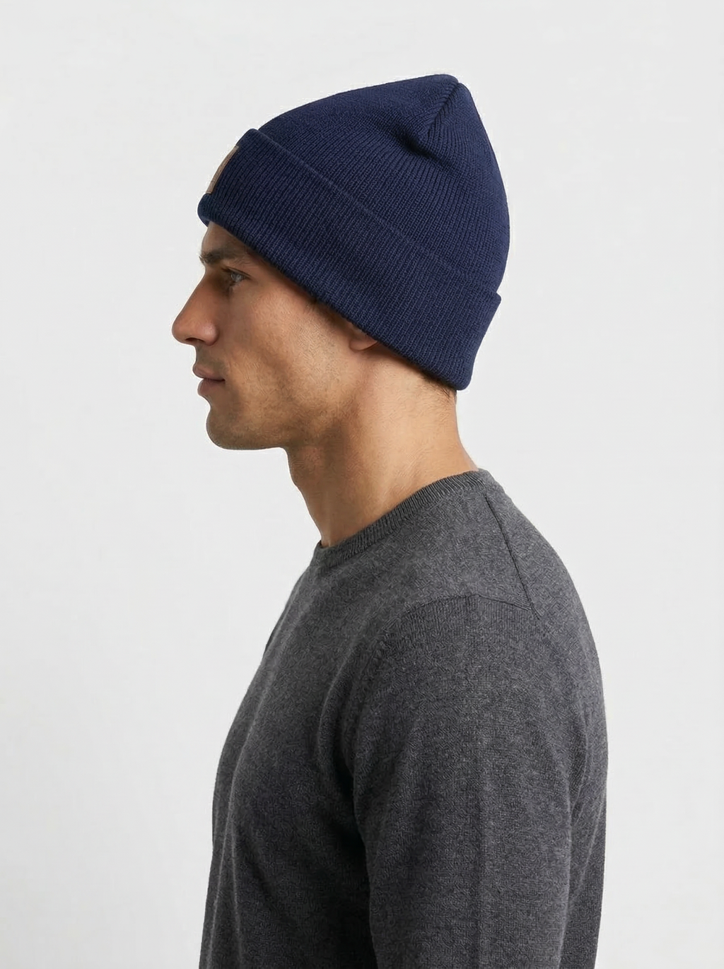 Carhartt WIP Essential Ribbed Knit Beanie with Brown Logo