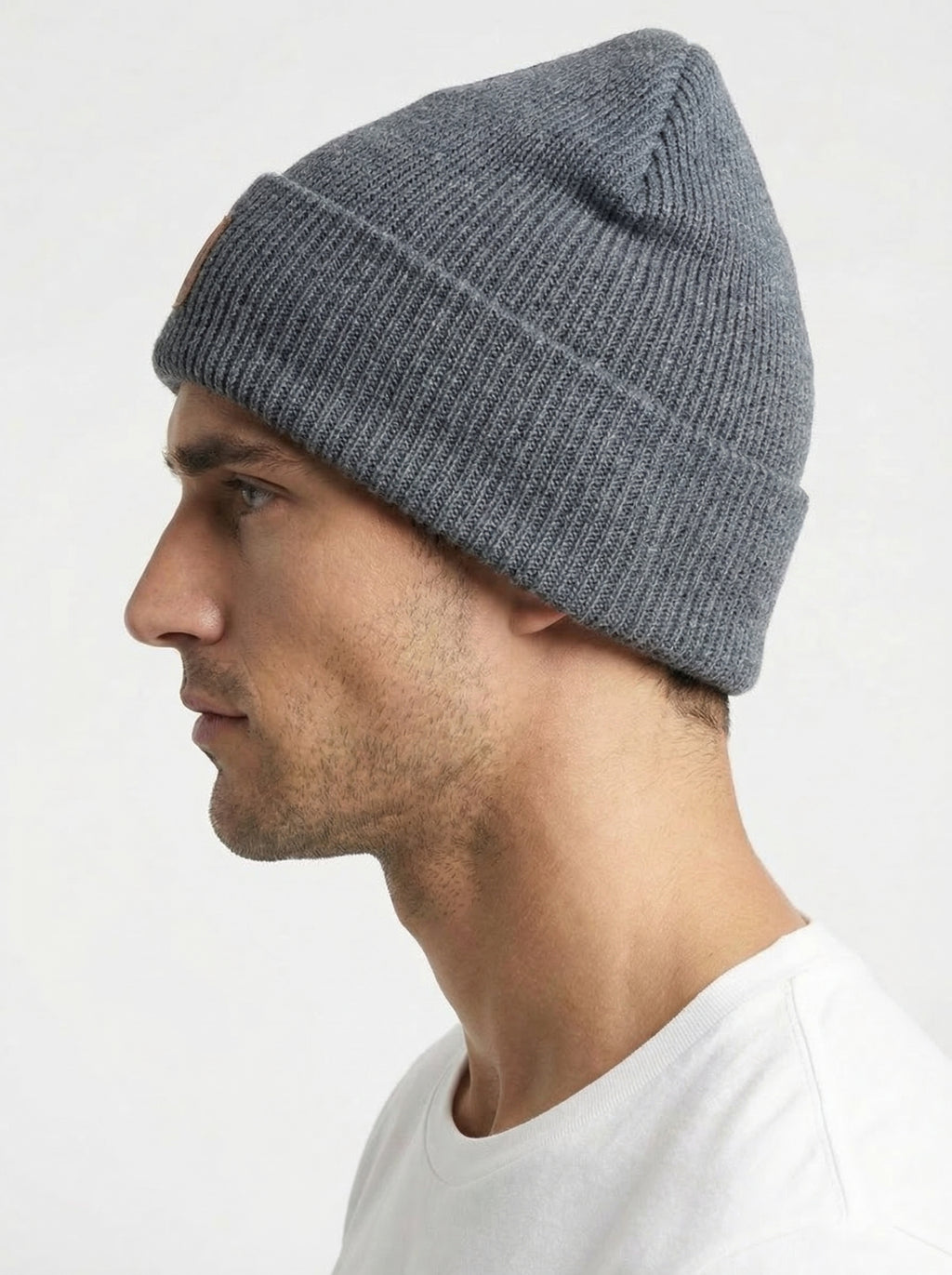 Carhartt WIP Essential Ribbed Knit Beanie with Brown Logo