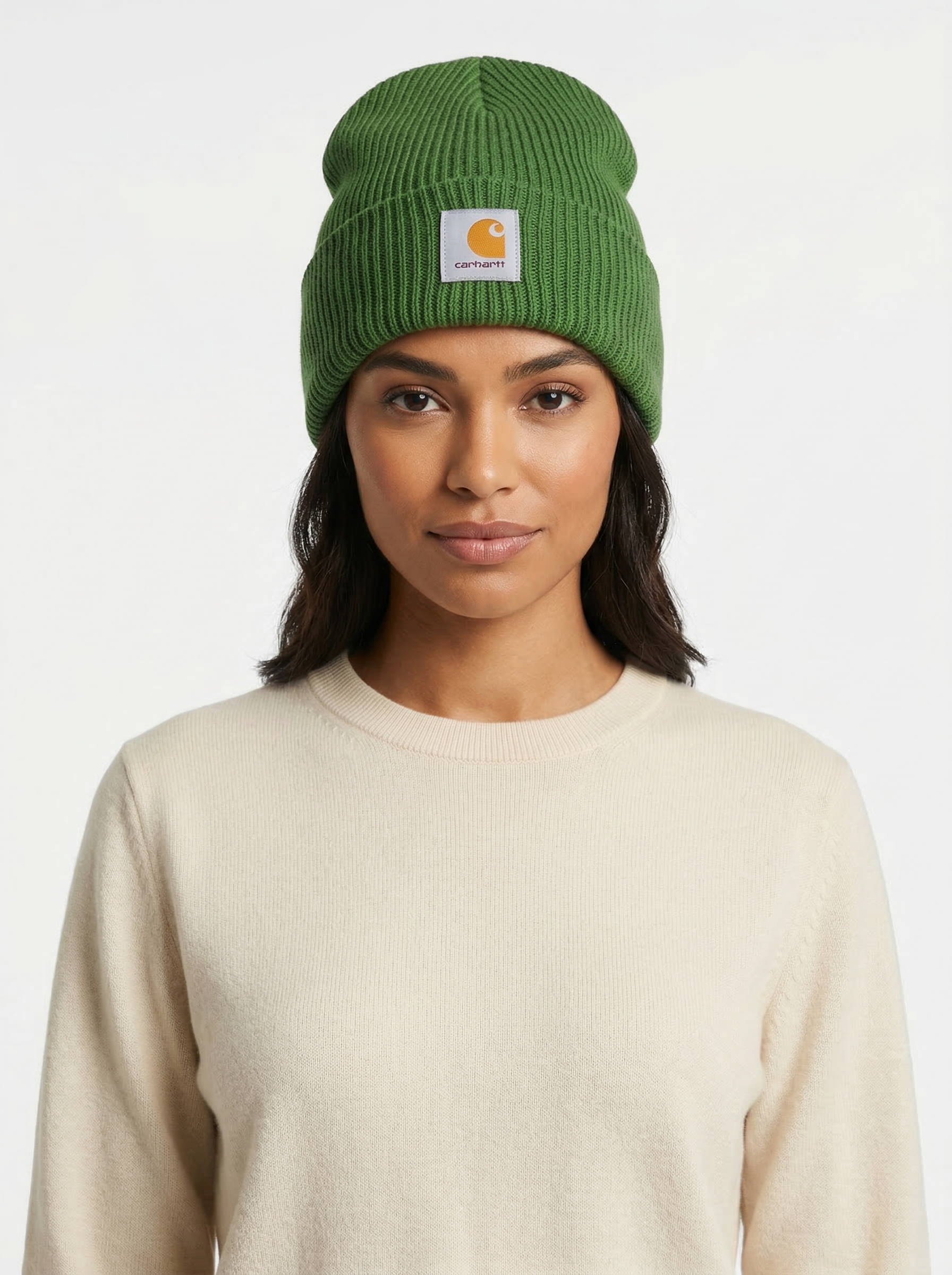 Carhartt Knit Beanie with Grey Logo Patch