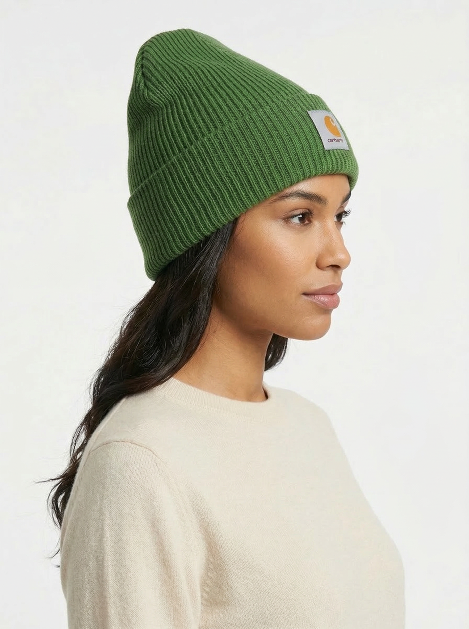 Carhartt Knit Beanie with Grey Logo Patch