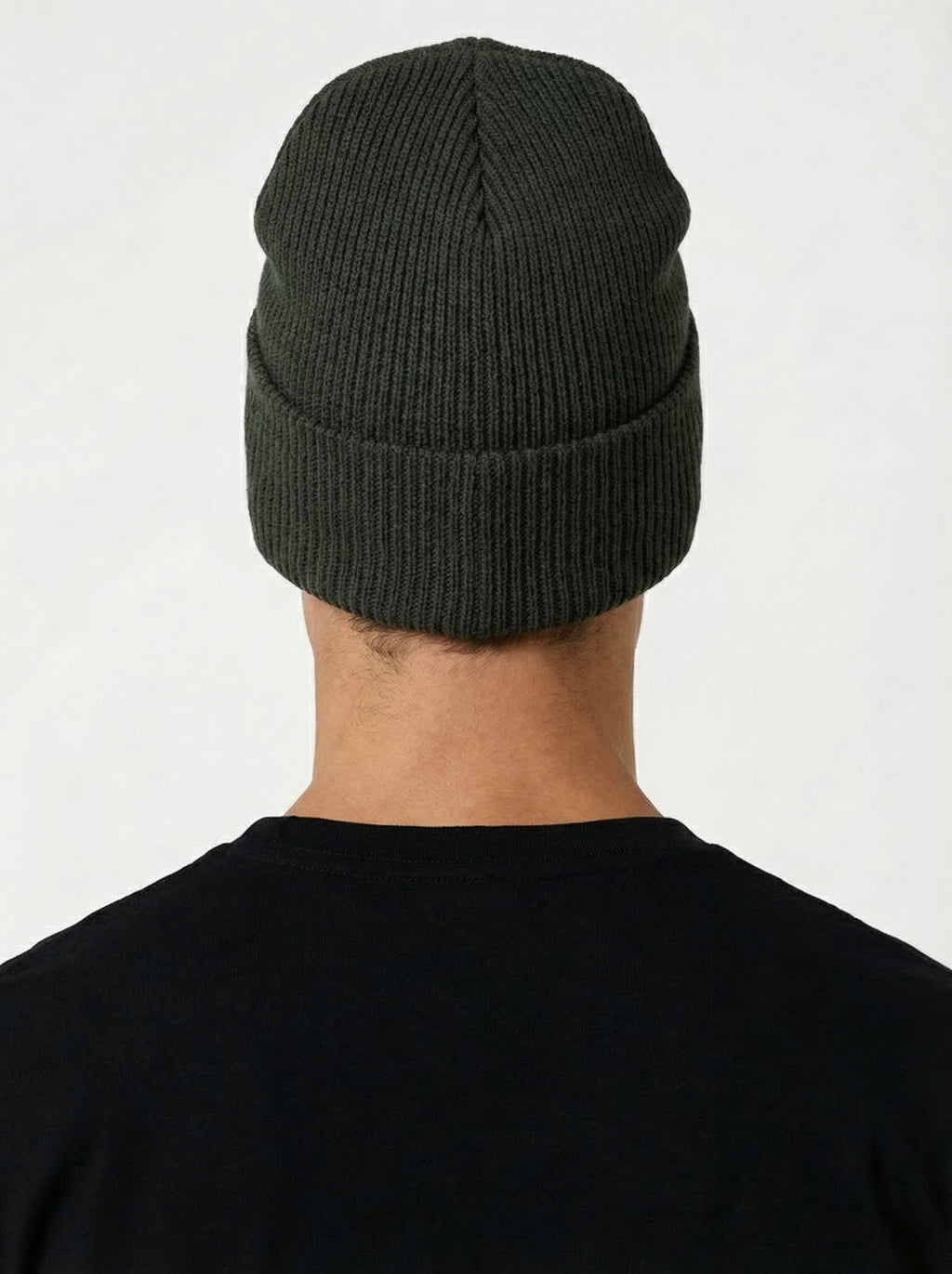 Carhartt WIP Essential Ribbed Knit Beanie with Brown Logo
