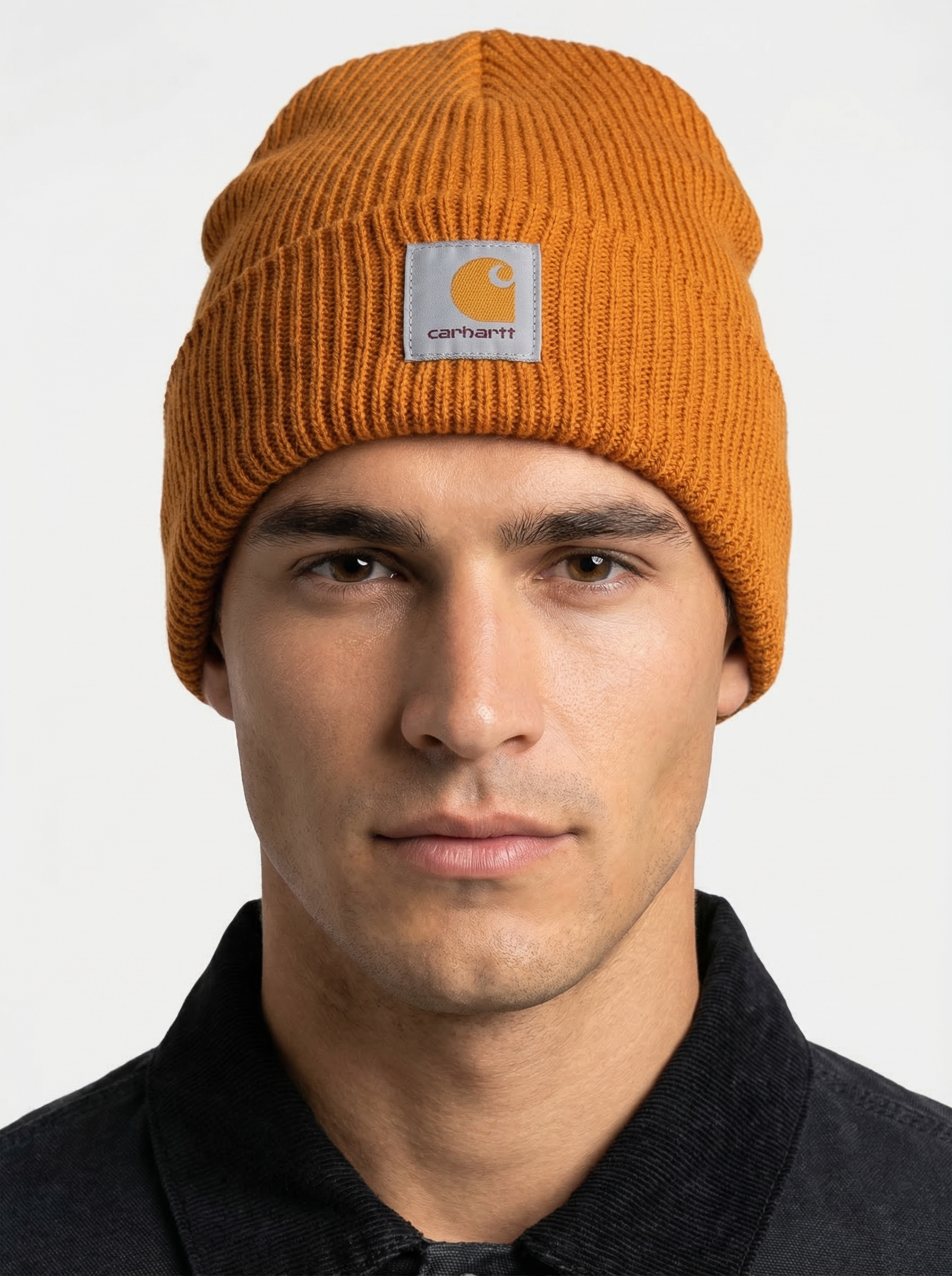 Carhartt Knit Beanie with Grey Logo Patch