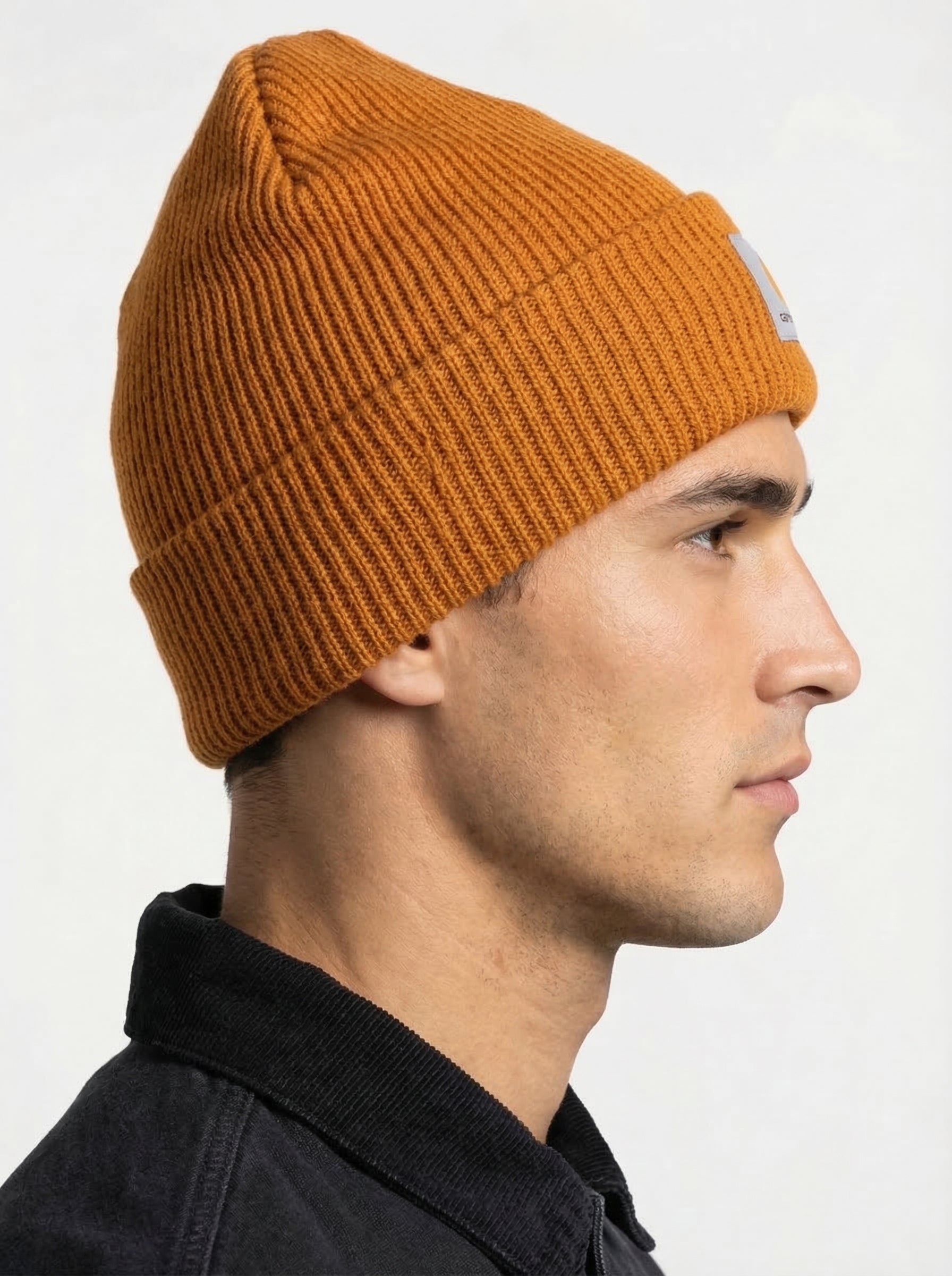 Carhartt Knit Beanie with Grey Logo Patch