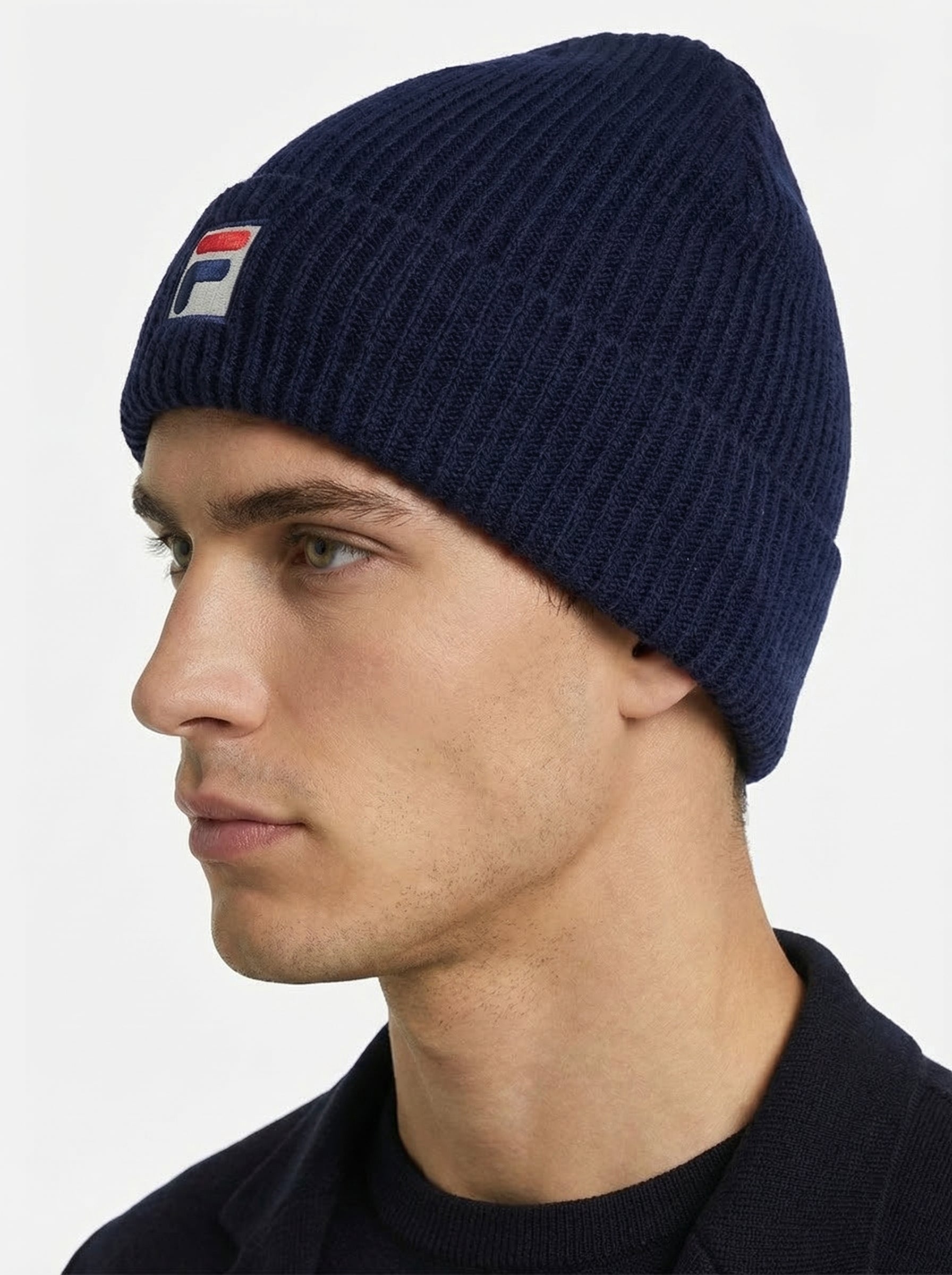 Fila Vintage Ribbed Knit Beanie