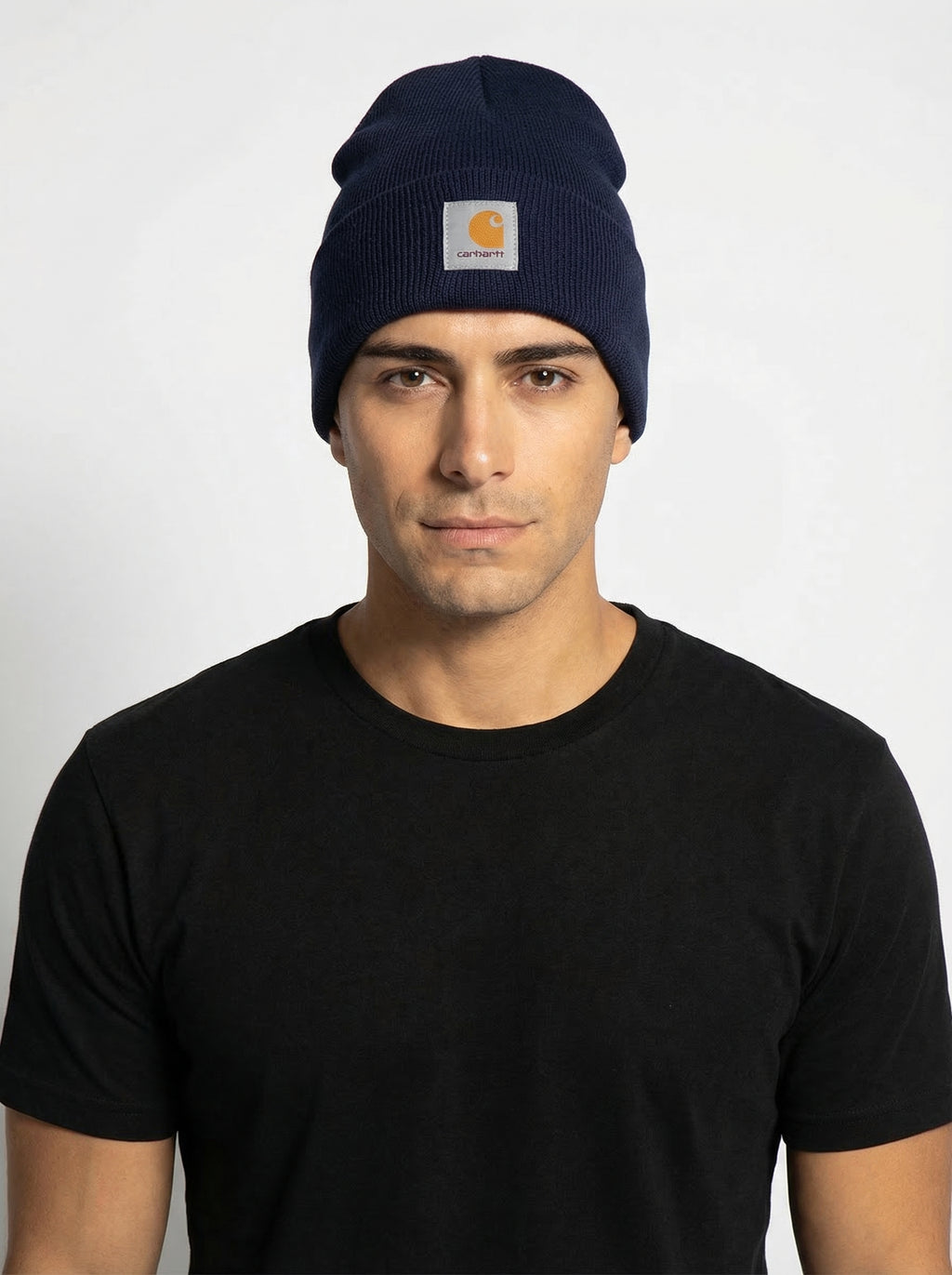 Carhartt Knit Beanie with Grey Logo Patch