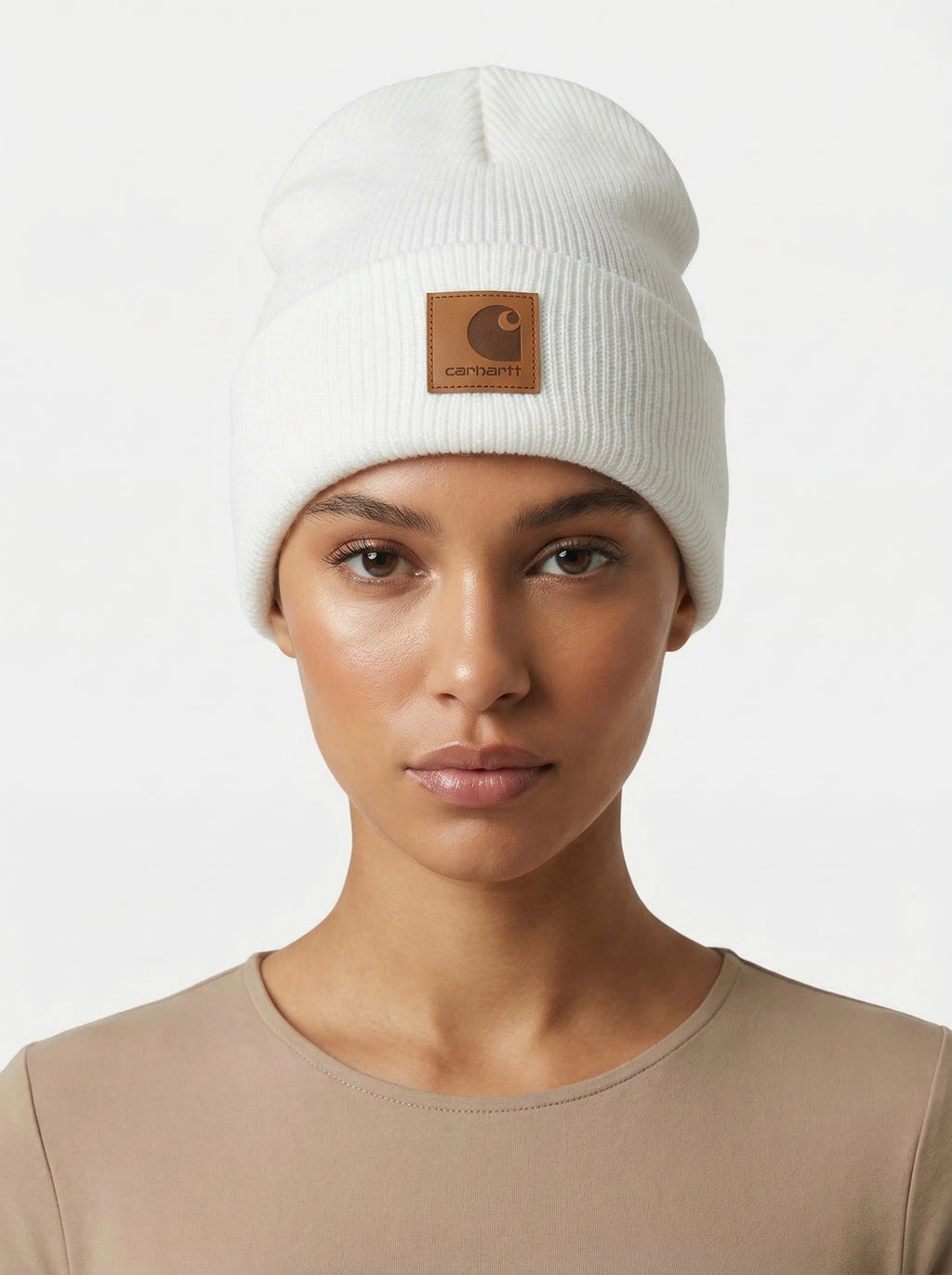 Carhartt Classic Cuffed Beanie Brown Logo