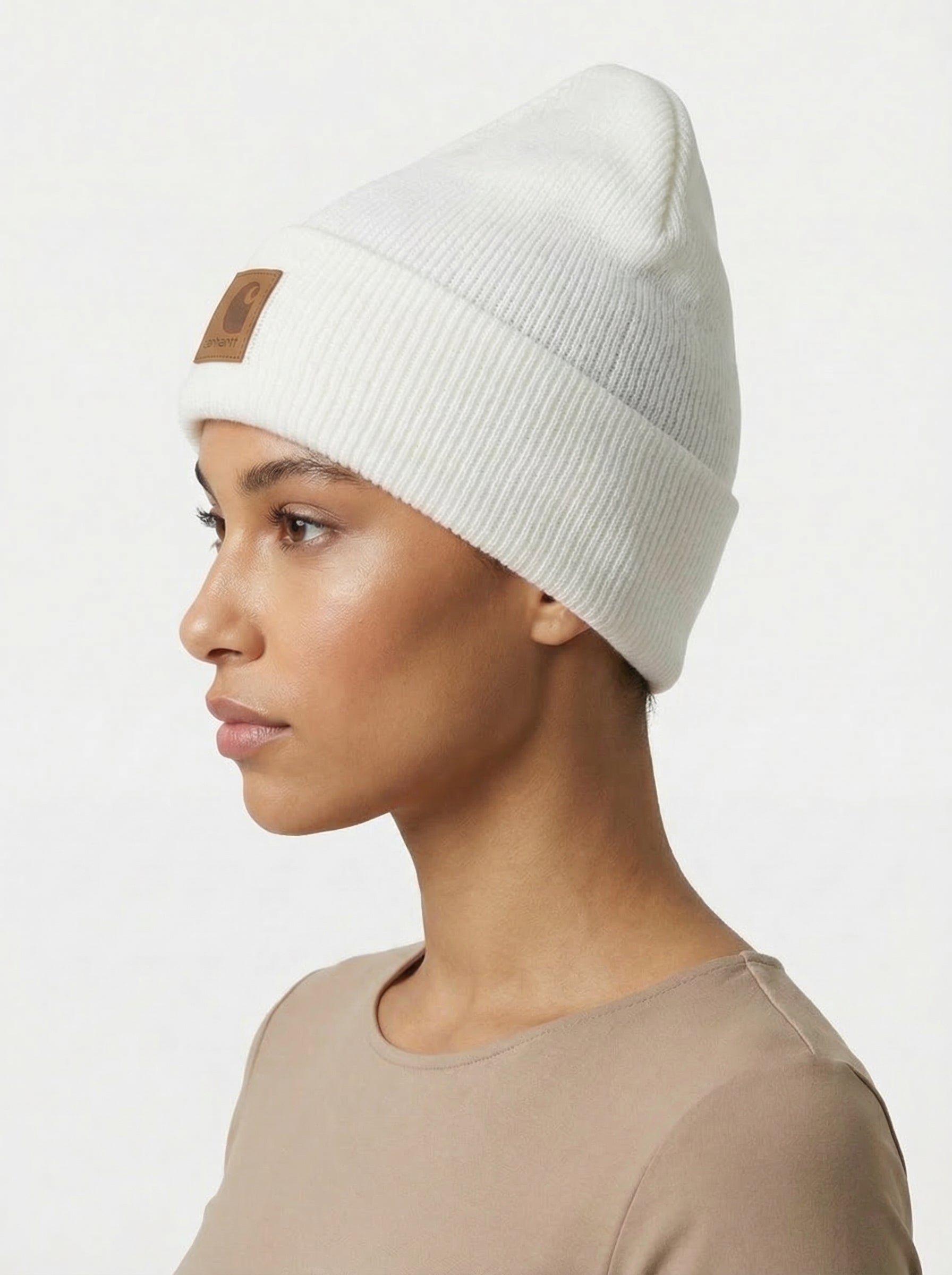 Carhartt Classic Cuffed Beanie Brown Logo