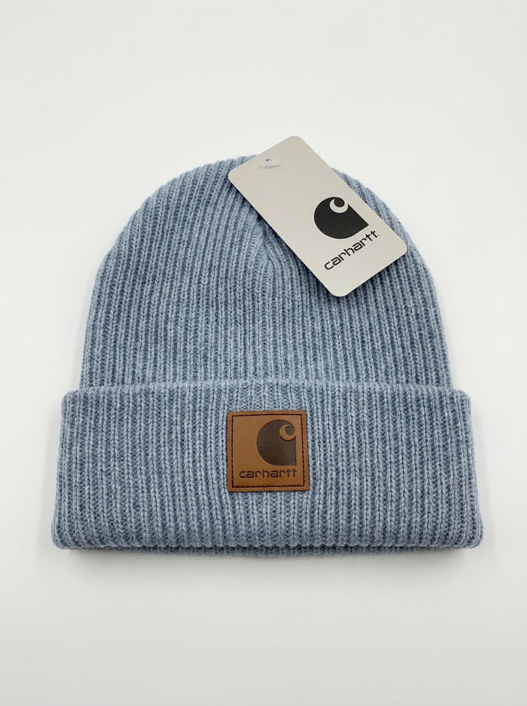 Carhartt WIP Essential Ribbed Knit Beanie with Brown Logo