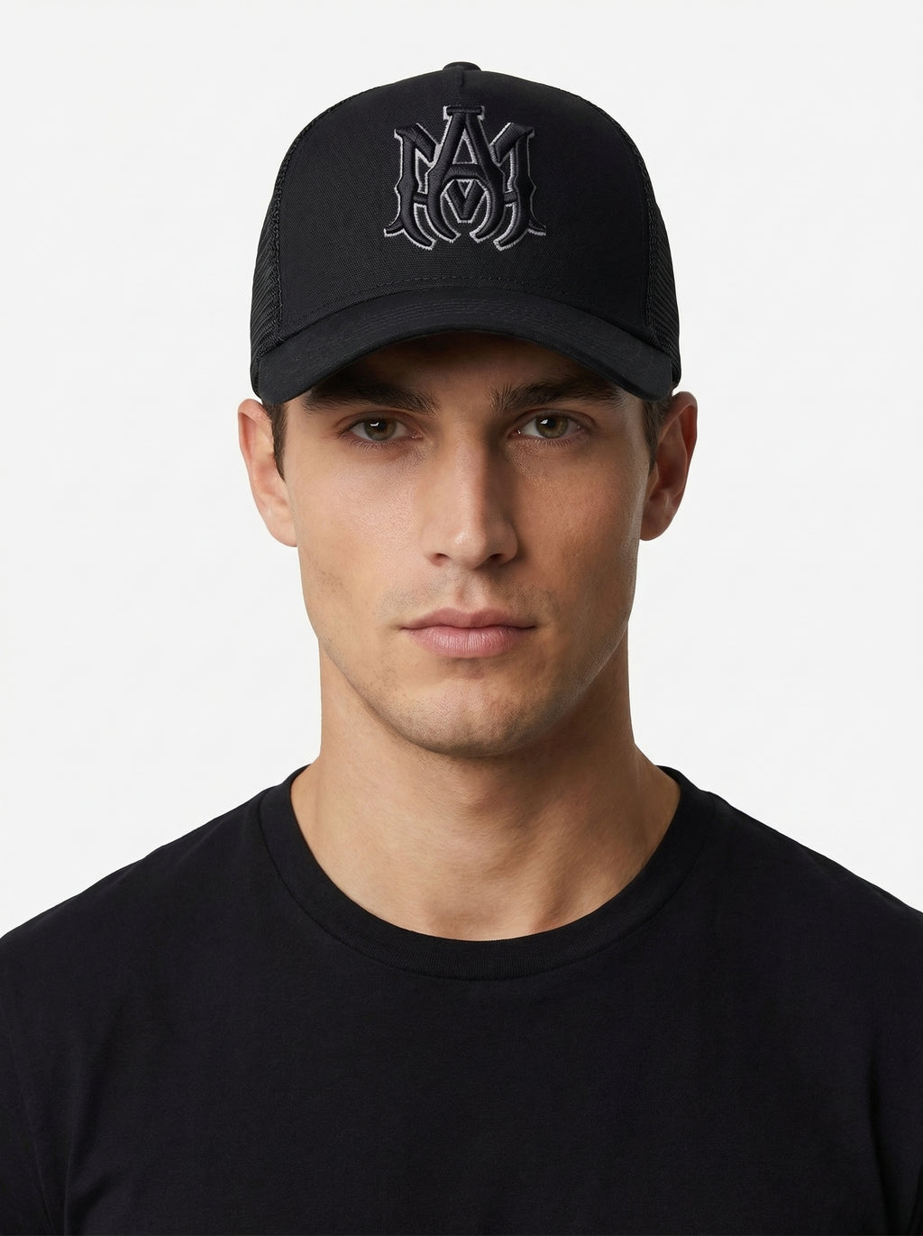 AMIRI MA Core Logo Trucker Hat Black