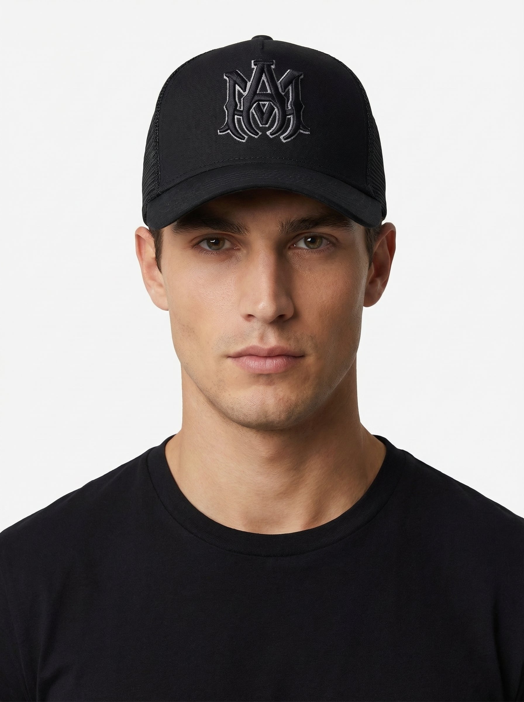 AMIRI MA Core Logo Trucker Hat Black