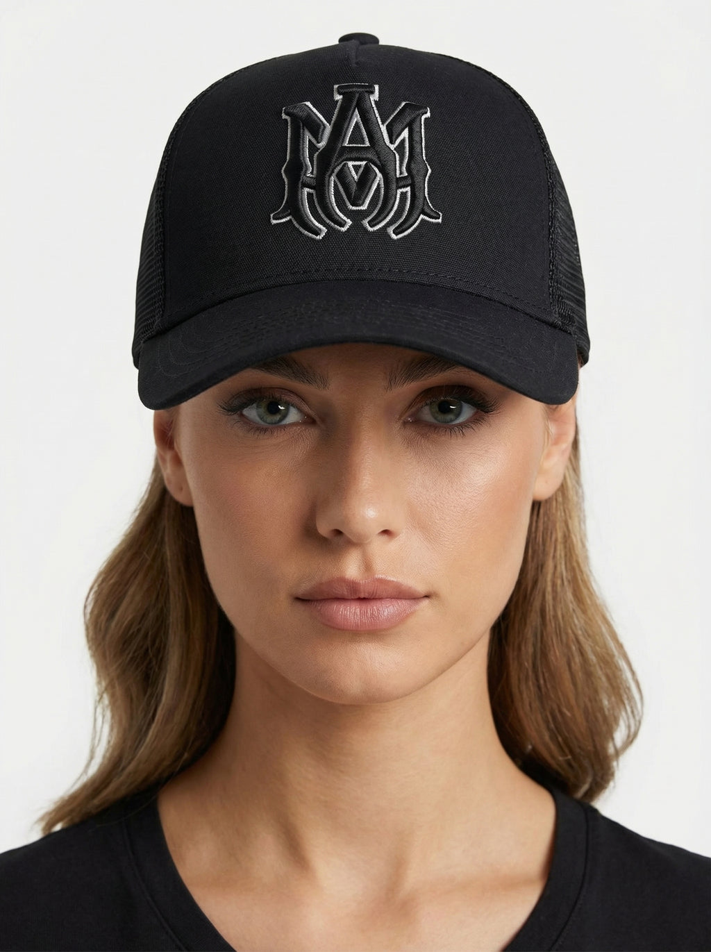 AMIRI MA Core Logo Trucker Hat Black