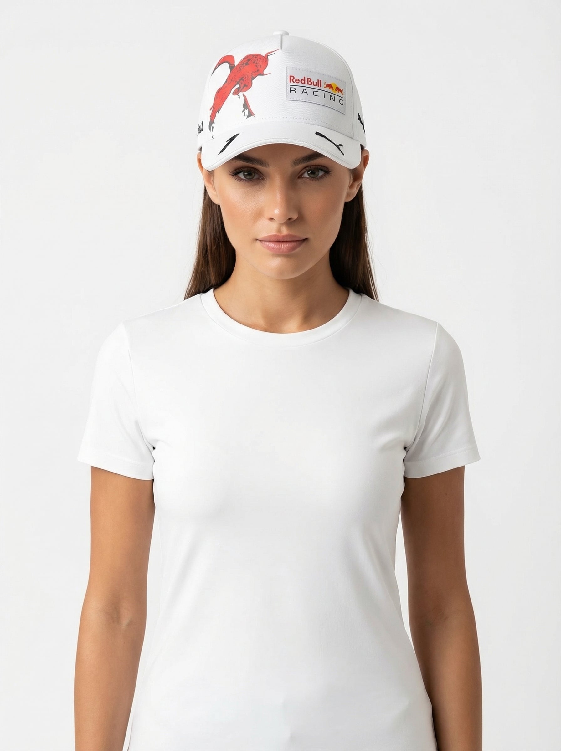 Red Bull Racing x PUMA F1 Team Cap White with Red Bull Graphic & Driver Number 1